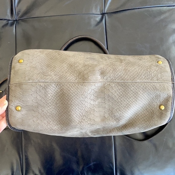 Madewell The Camden Satchel In Embossed Suede RARE - Picture 8 of 13